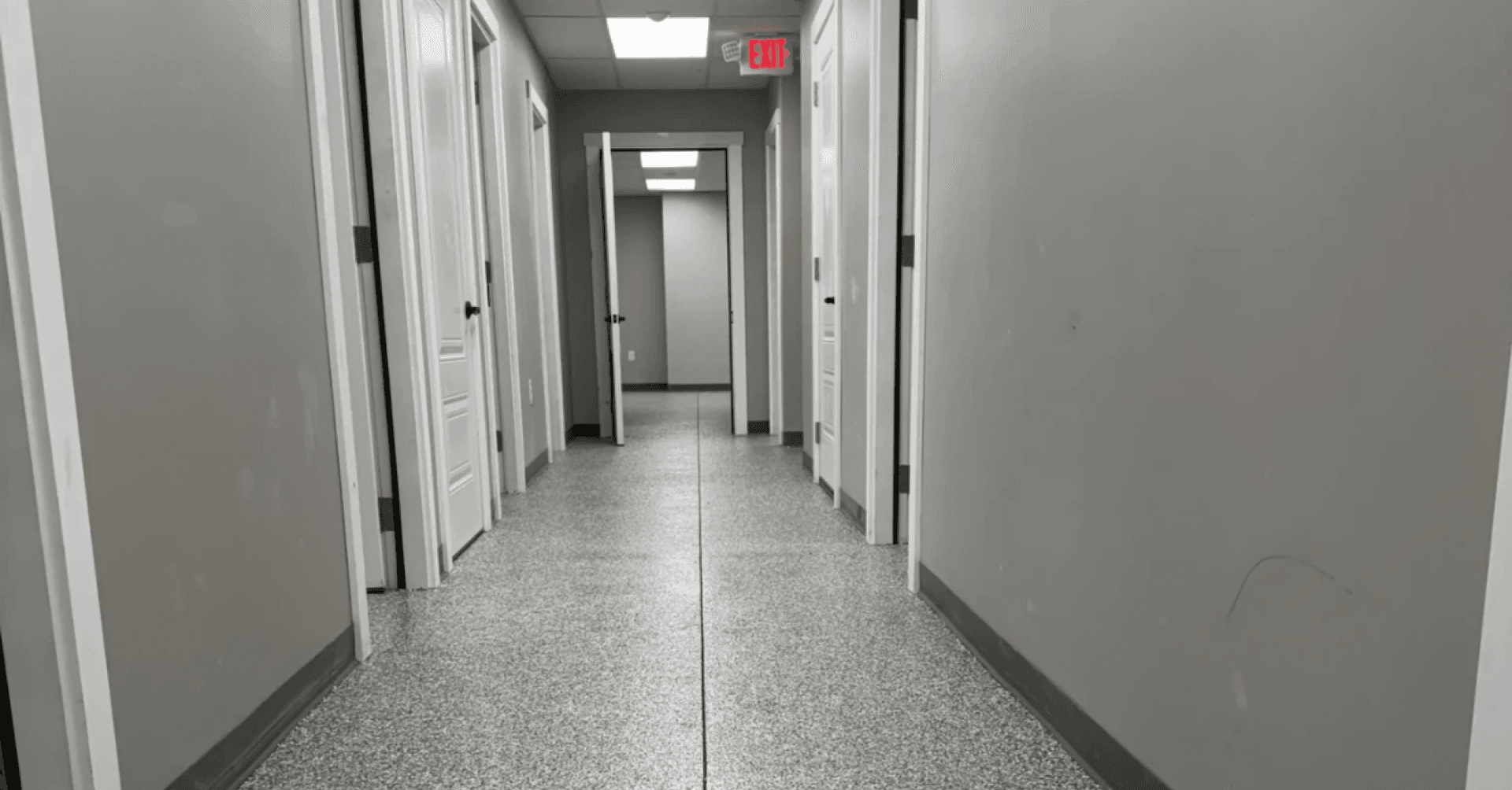 Institutional hallway polyurea coating