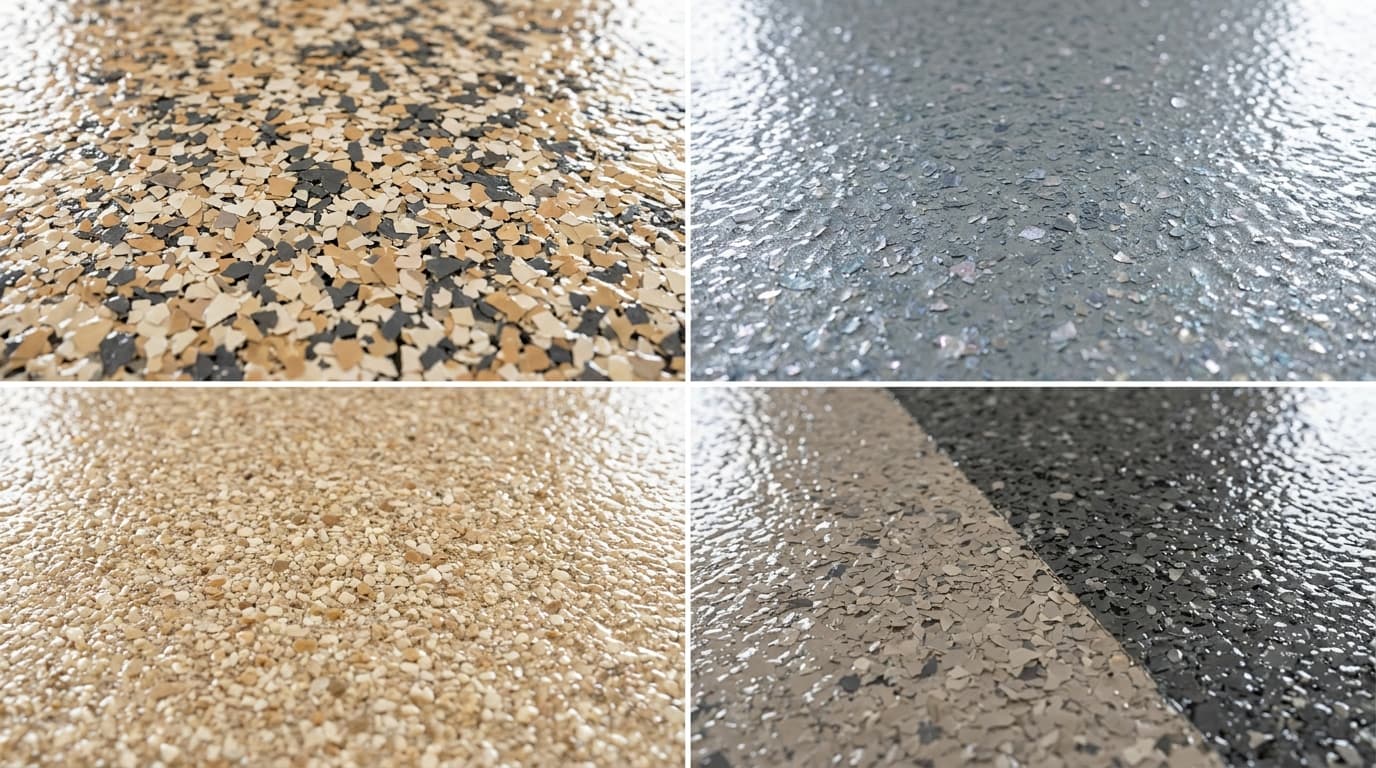 Decorative Polyaspartic Flake Finishes for Ohio Basements: 7 Designer Options