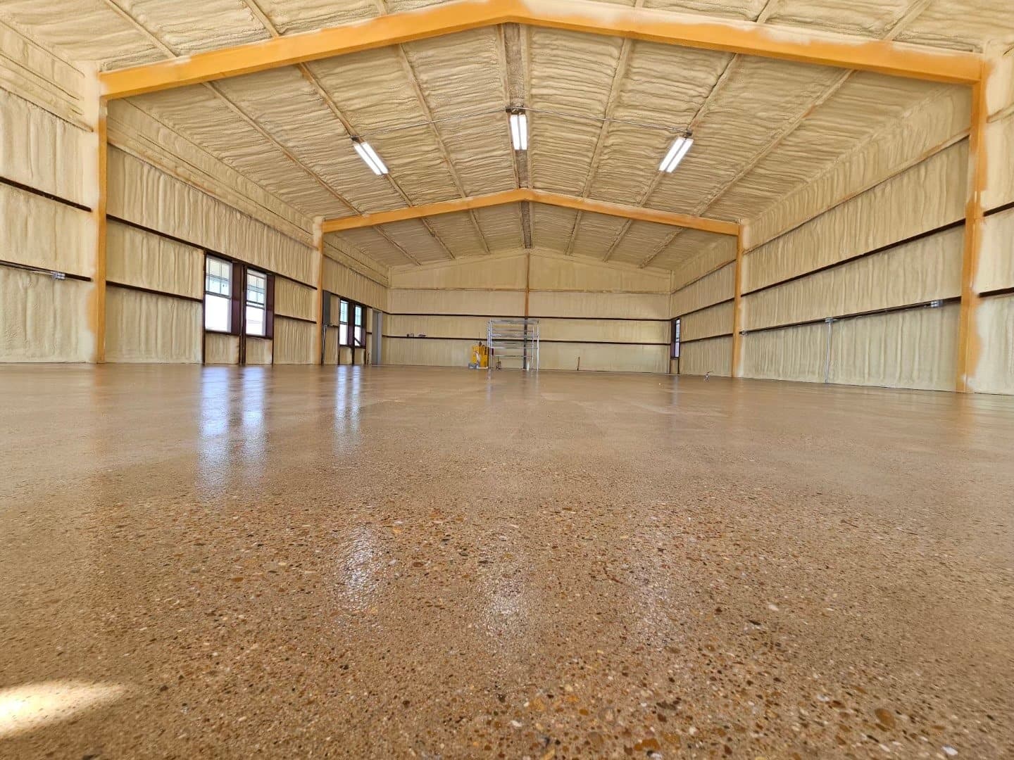 Polished pole barn concrete floor — Medina County, OH