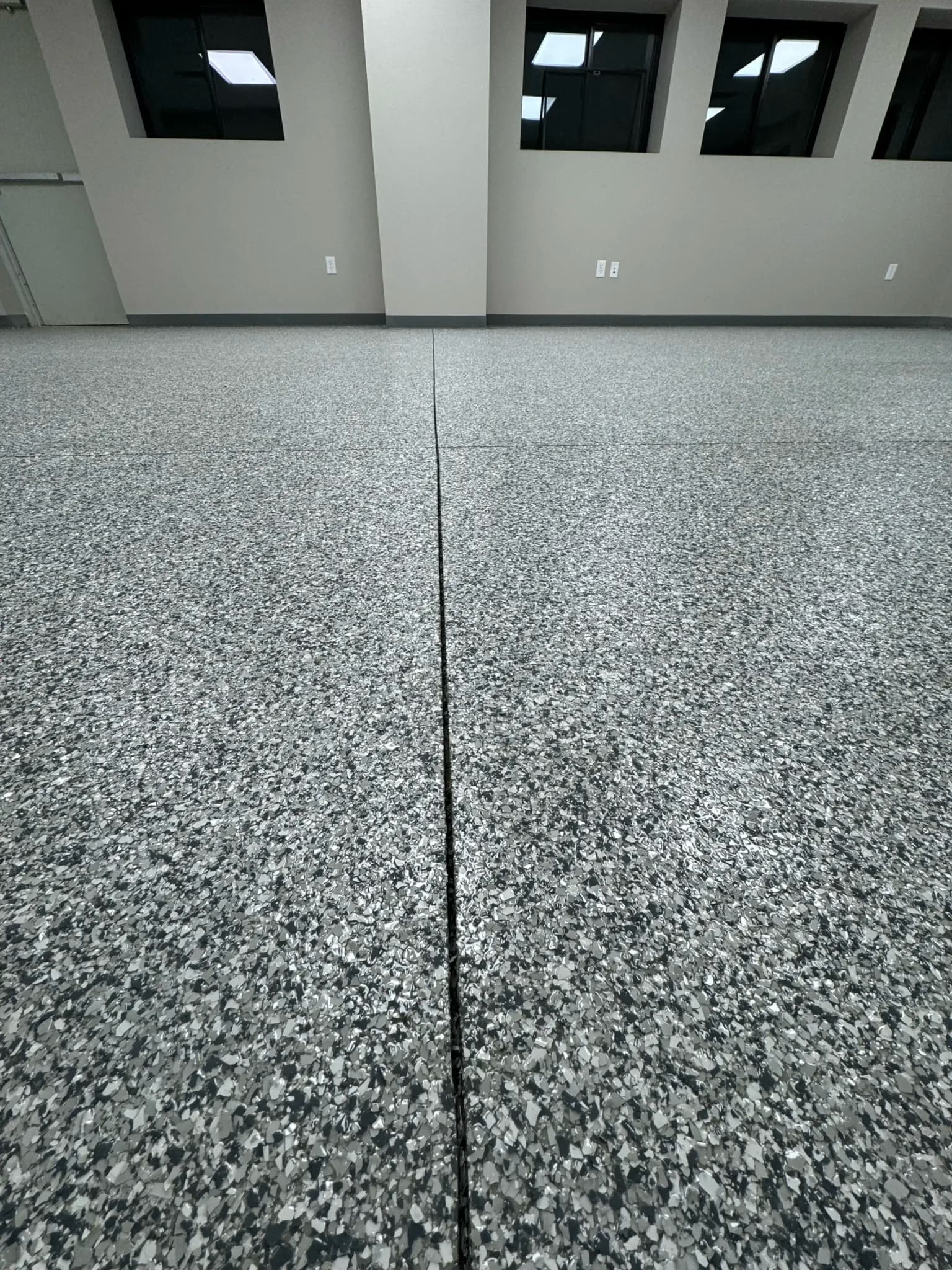 Metallic commercial showroom floor near Fairlawn, Summit County