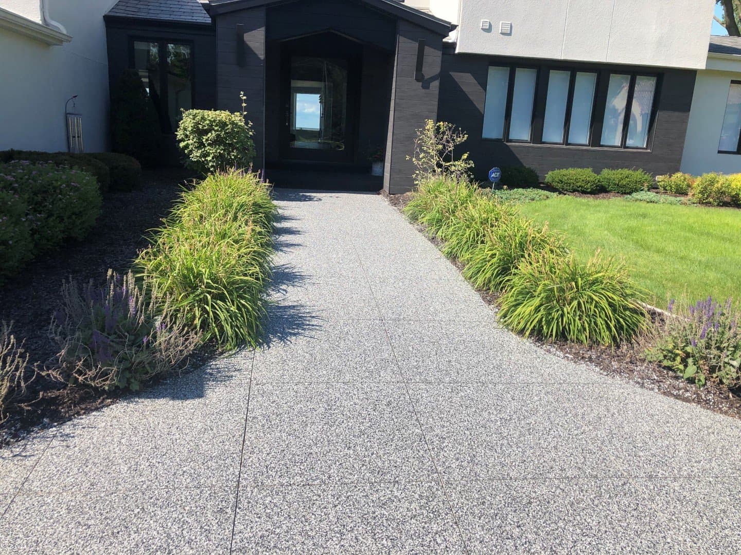 Coated modern entry walkway near Fairlawn, Summit County